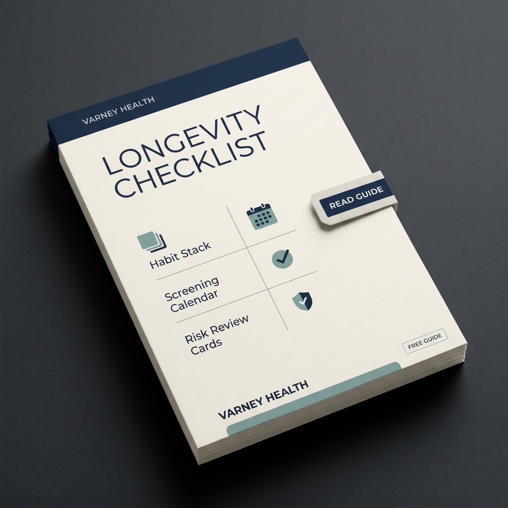 Infographic comparing life expectancy vs health span in longevity protocols.